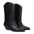 Isabel Marant Black Leather Ankle Boots
