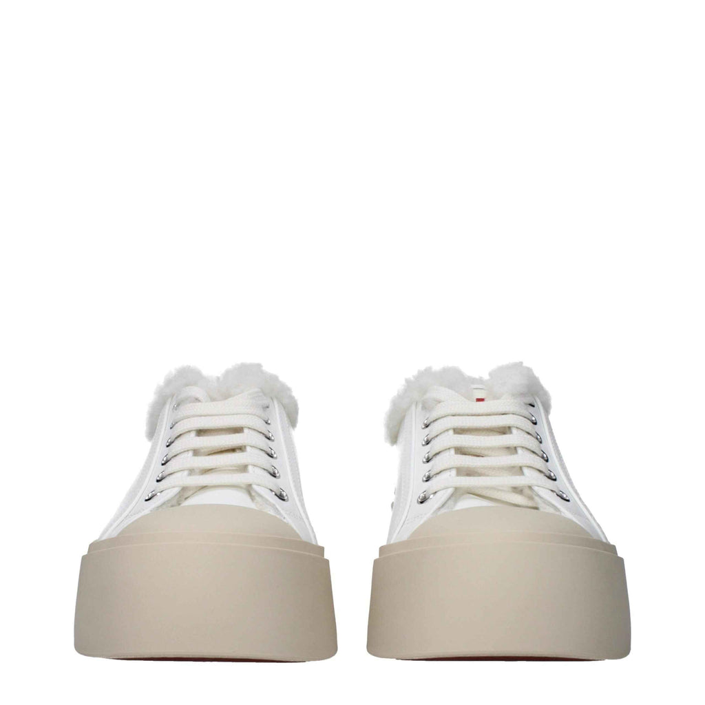 Marni White Leather Low Top Sneakers