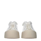 Marni White Leather Low Top Sneakers