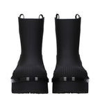 Chloé Black Cotton Ankle Boots