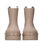 Chloé Pink Cotton Ankle Boots
