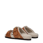 Valentino Garavani Brown Leather Slippers