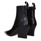 Valentino Garavani Black Leather Ankle Boots