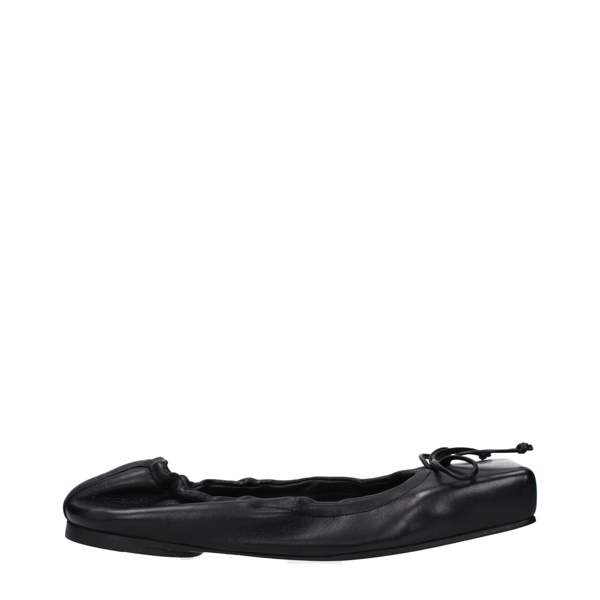 Jacquemus Black Leather Ballet Flats