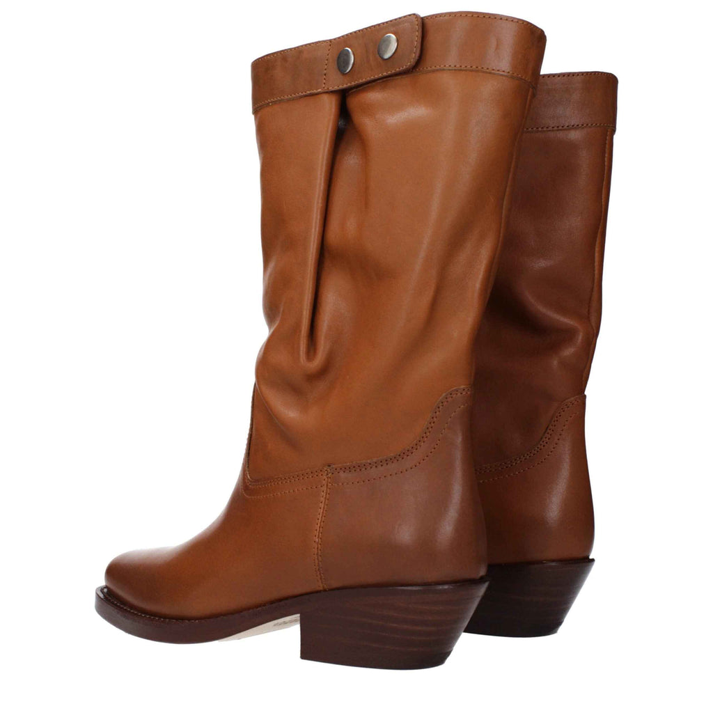 Isabel Marant Brown Leather Ankle Boots