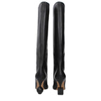 Jacquemus Black Leather High Heel Boots