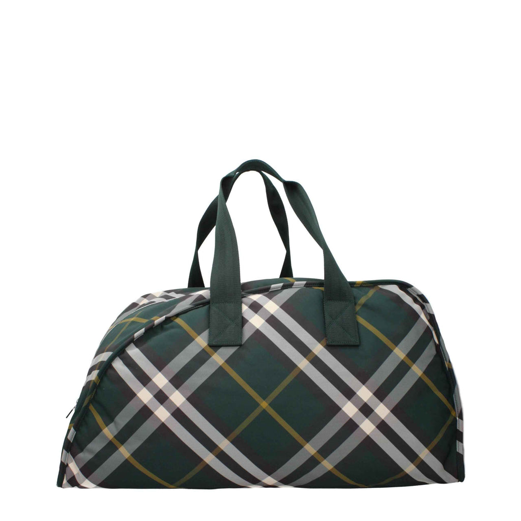 Burberry Green Fabric Luggage And Travel