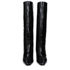 Paris Texas Black Leather High Heel Boots