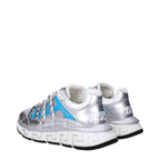 Versace Gray Fabric Athletic Sneakers