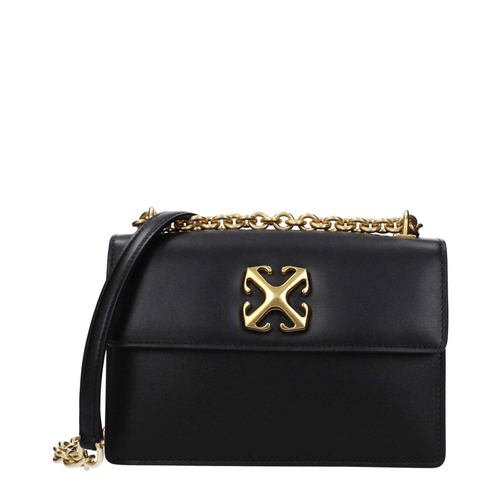 Off-White Black Leather Crossbody Bag