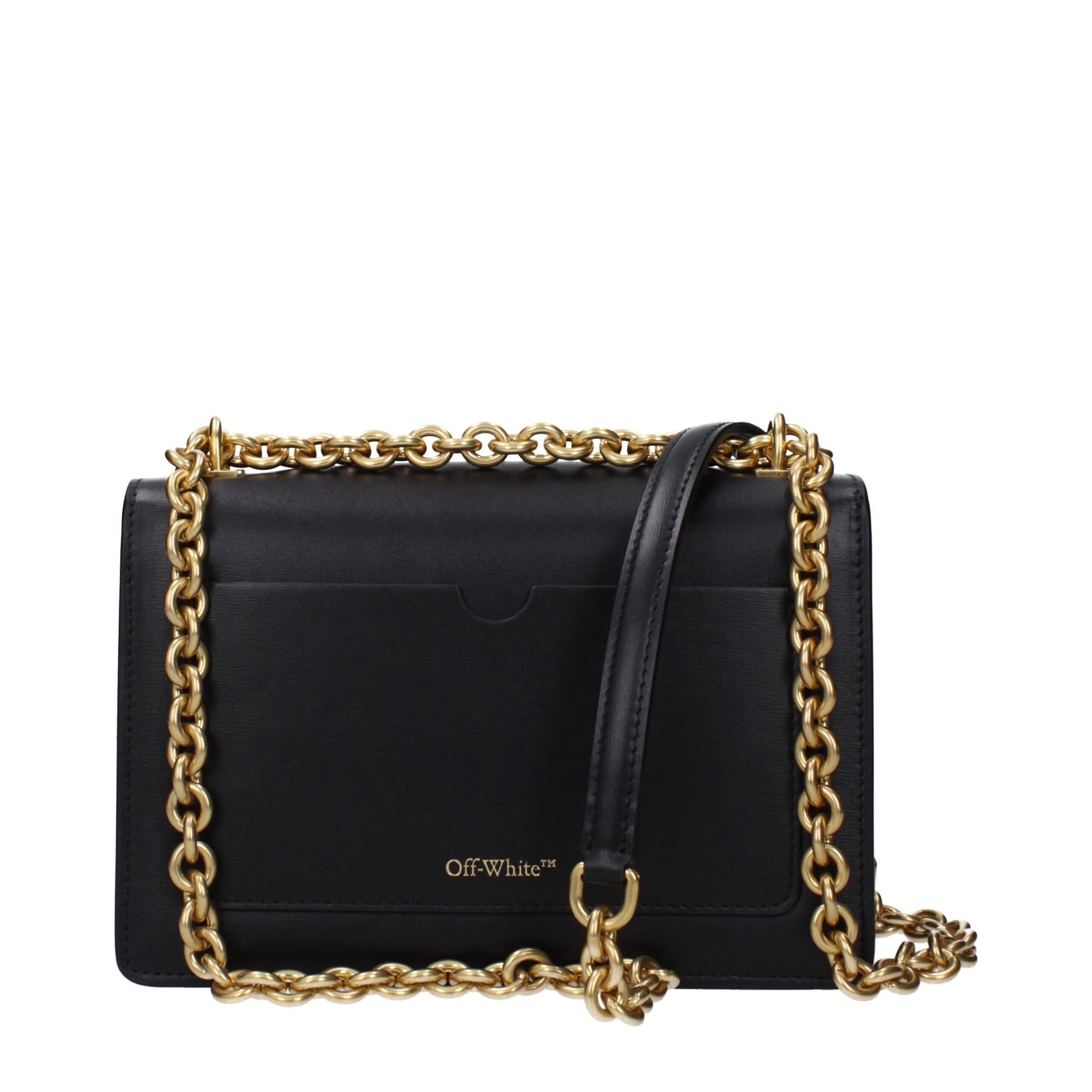 Off-White Black Leather Crossbody Bags