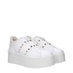 Valentino Garavani White Leather Platform Sneakers