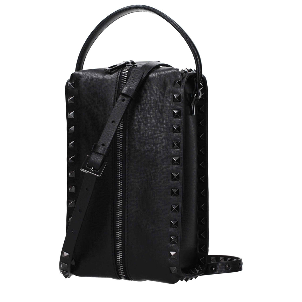 Valentino Garavani Black Leather Clutch Bags