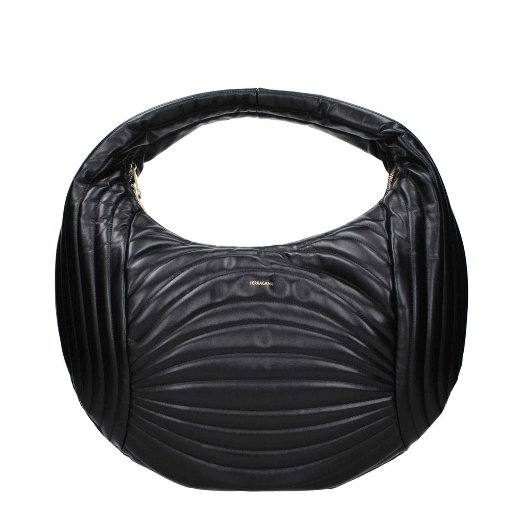 Salvatore Ferragamo Black Leather Handbag