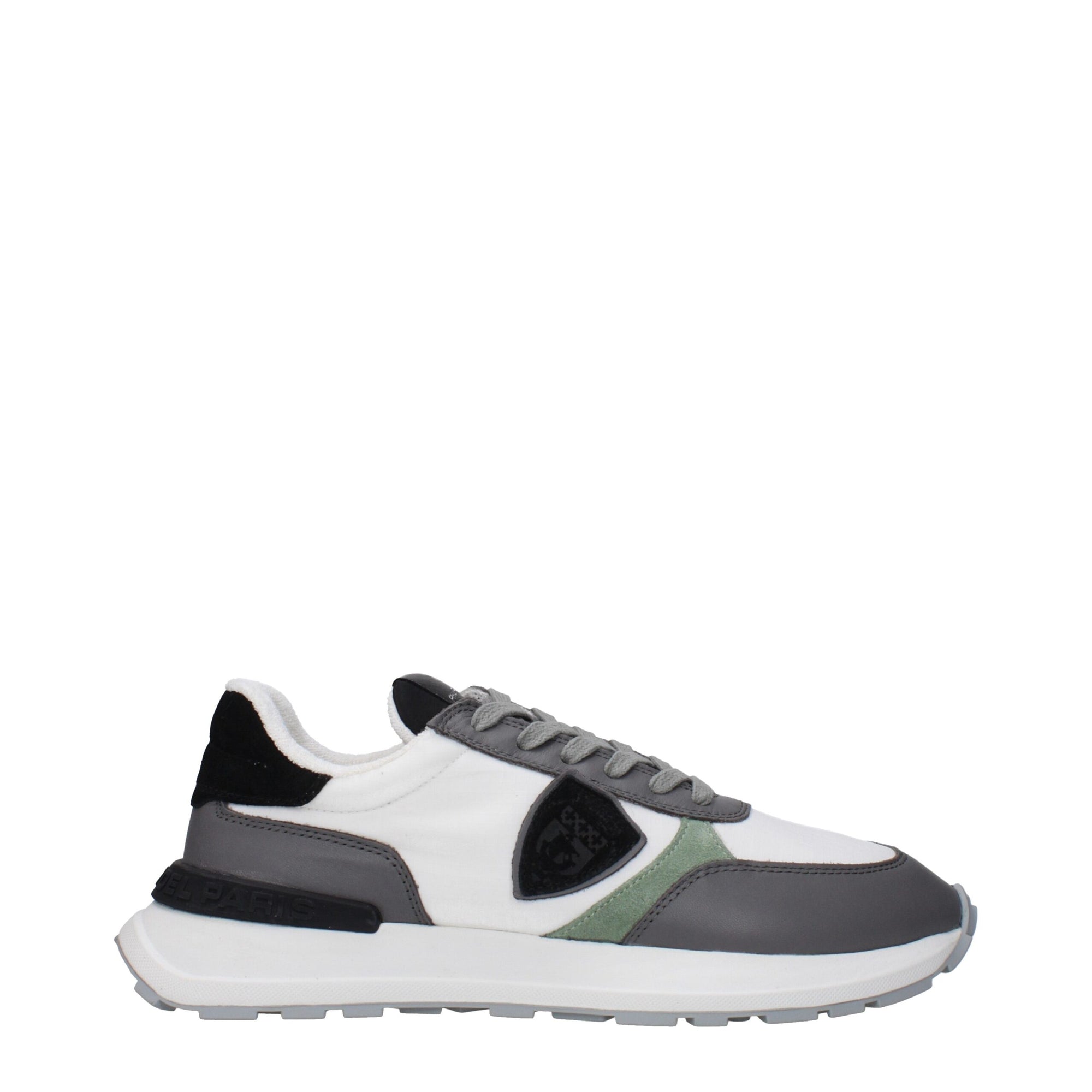 Philippe Model White Fabric Low Tops