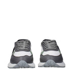 Philippe Model White Fabric Low Top Sneakers