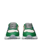 Philippe Model Green Fabric Athletic Sneakers