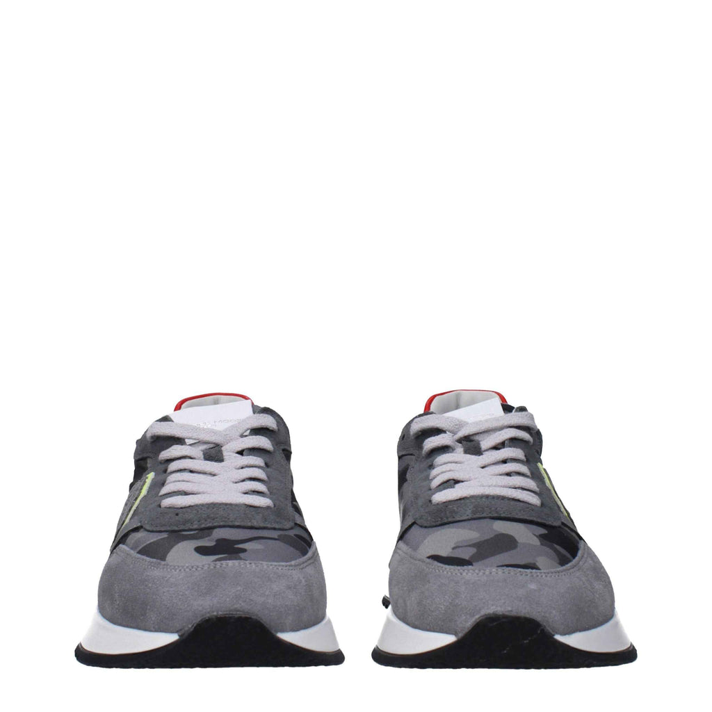 Philippe Model Gray Fabric Sneakers
