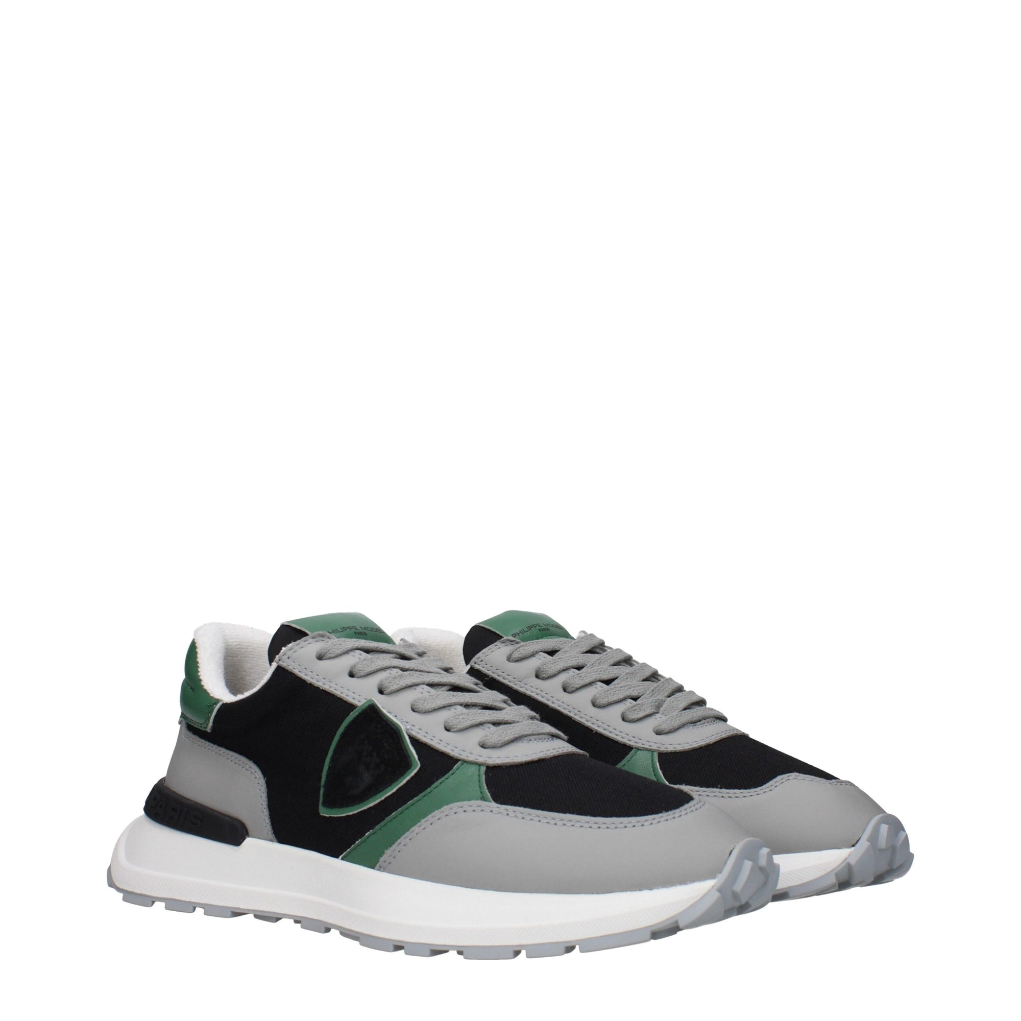Philippe Model Black Fabric Athletic Sneakers