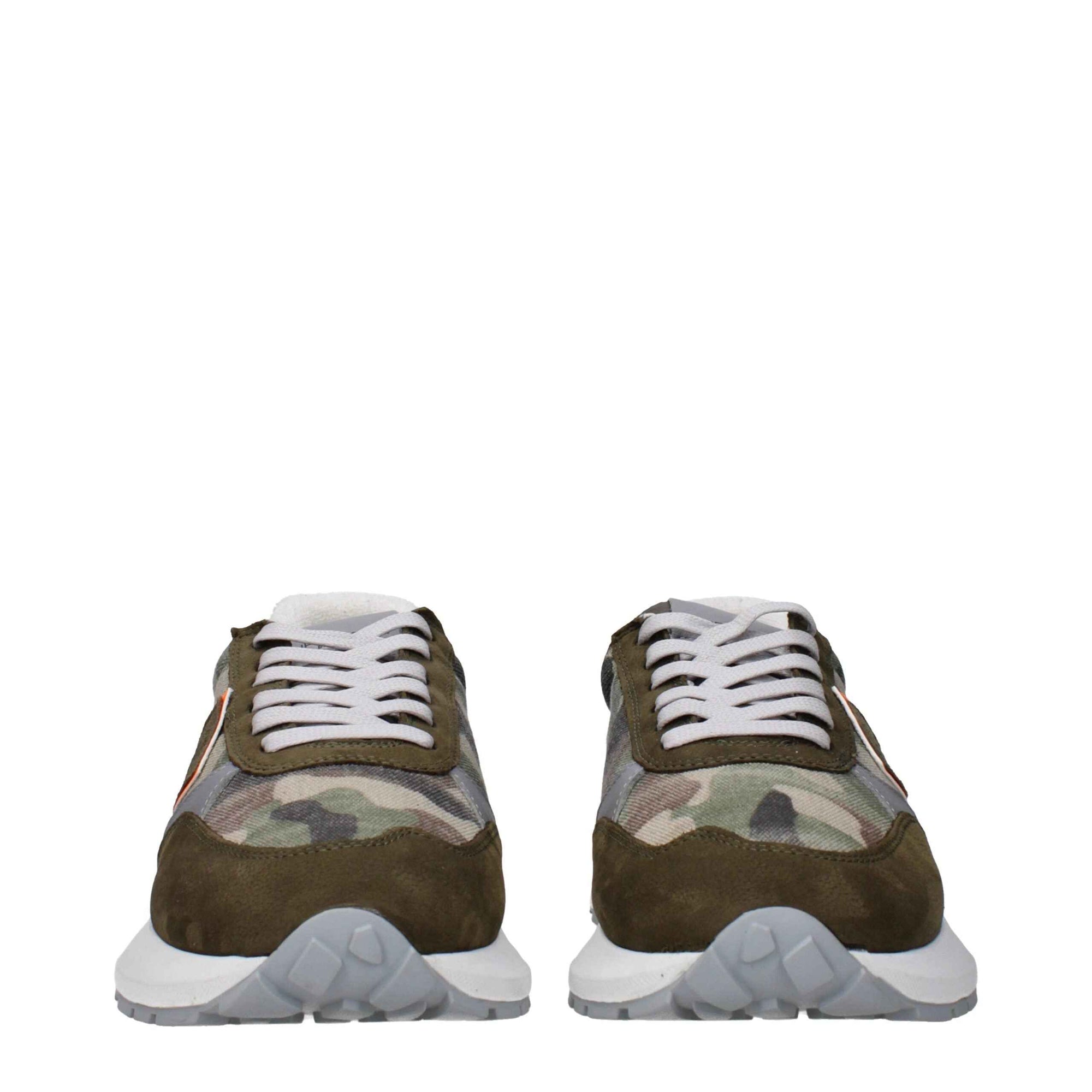 Philippe Model Green Fabric Chunky Sneakers