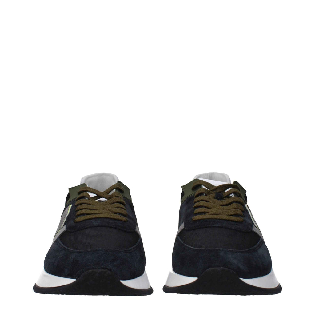 Philippe Model Blue Leather Athletic Sneakers