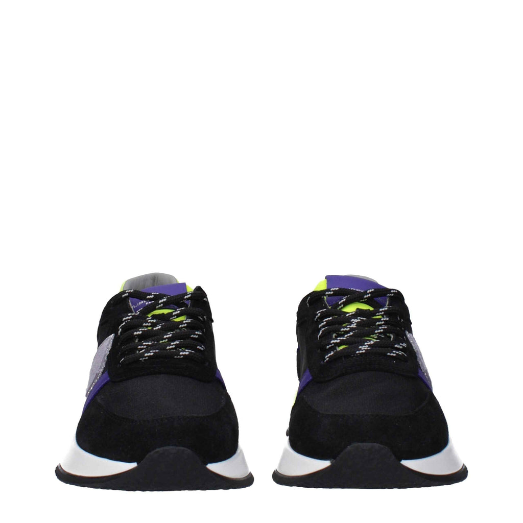 Philippe Model Black Fabric Athletic Sneakers