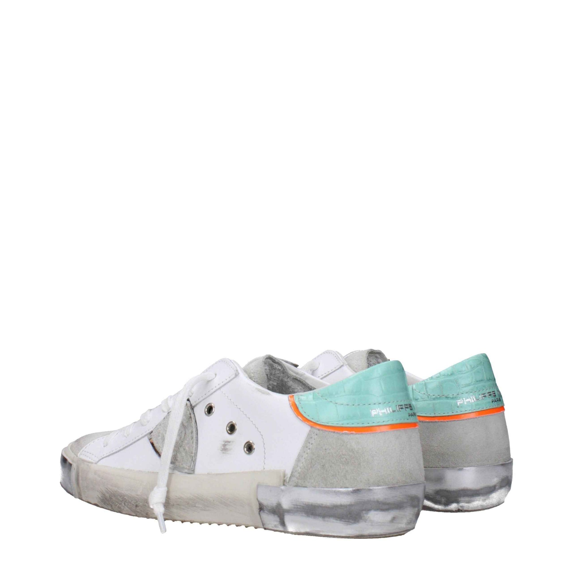 Philippe Model White Leather Low Tops