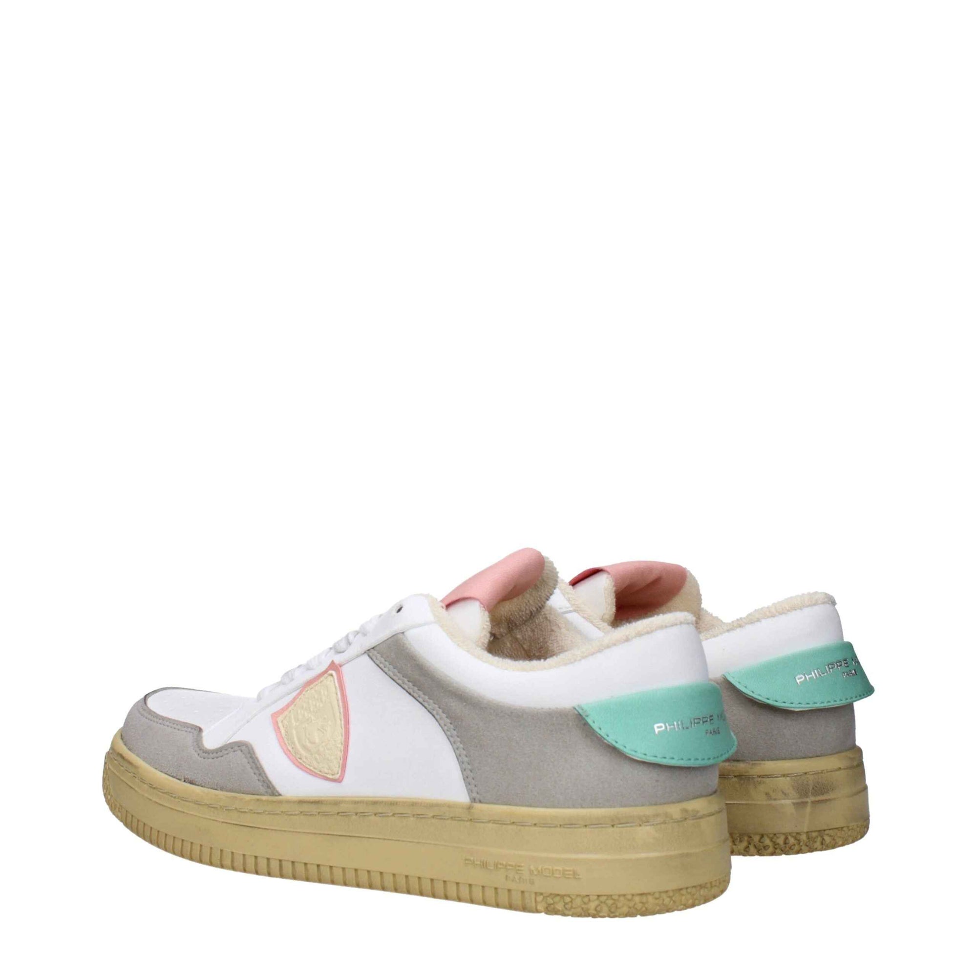 Philippe Model White Leather Low Tops