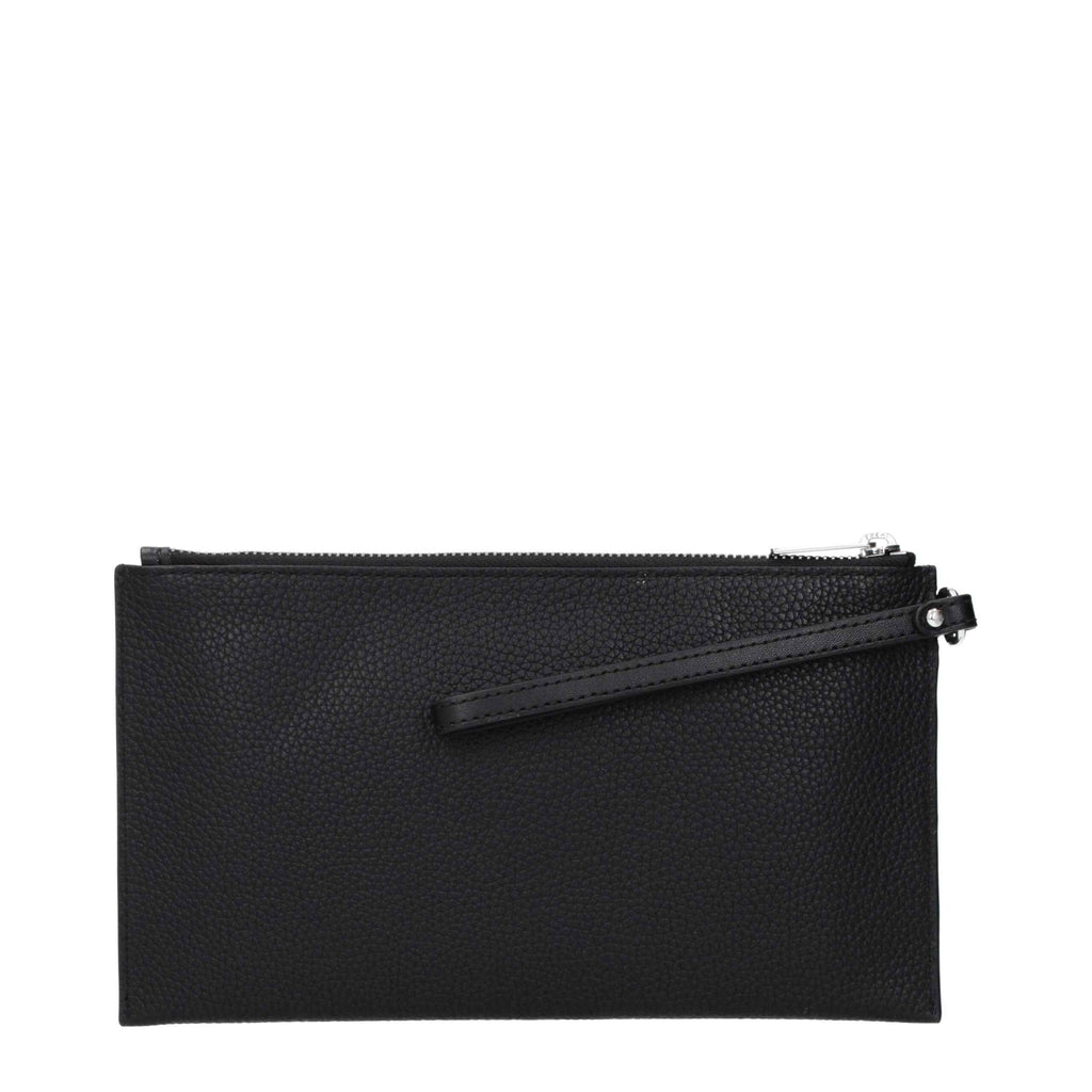 Michael Kors Black Leather Clutch Bag