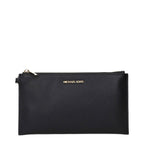 Michael Kors Black Leather Clutch Bag
