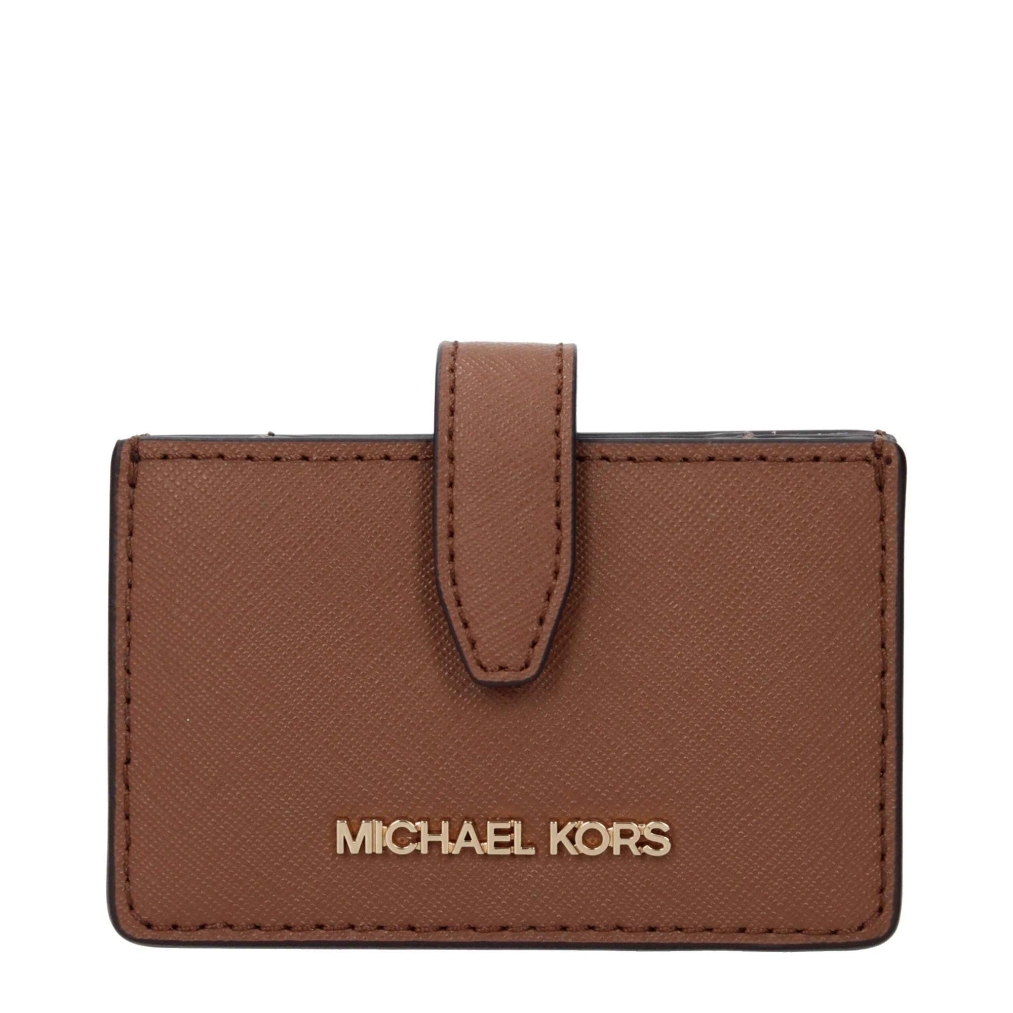 Michael Kors Brown Leather Cardholders