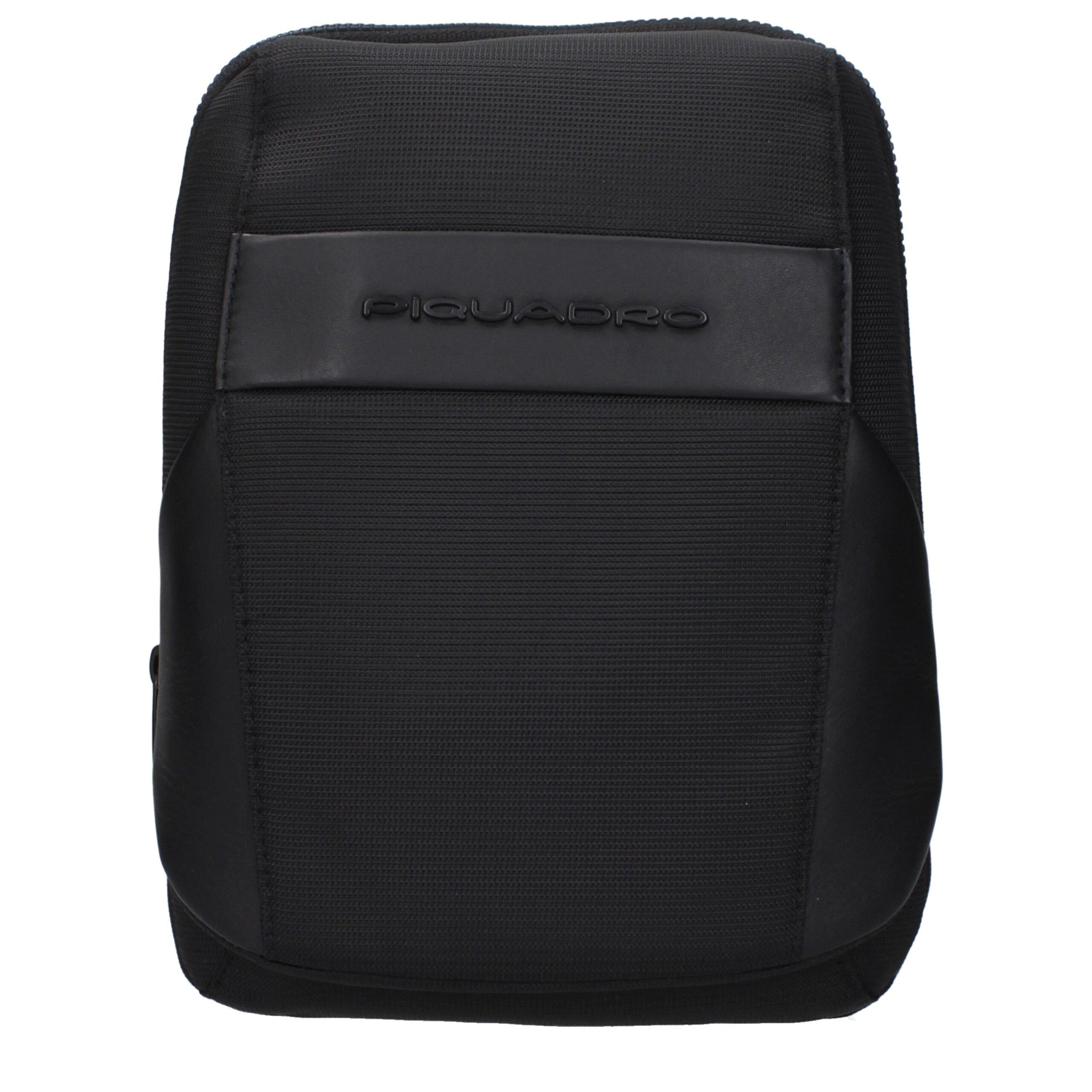 Piquadro Black Fabric Crossbody Bag