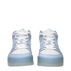 Moncler White Leather High Top Sneakers