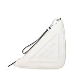 Prada White Leather Clutch Bag