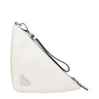 Prada White Leather Clutch Bag