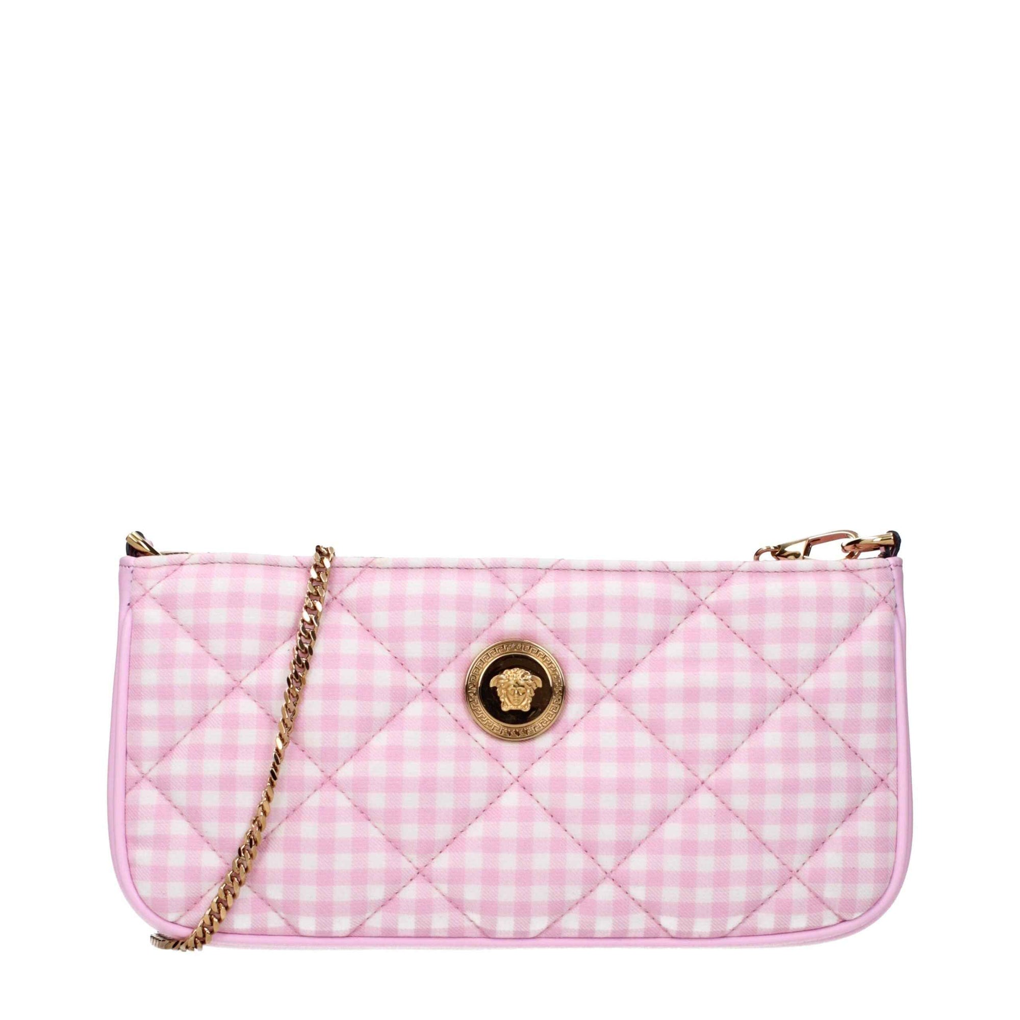Versace Pink Fabric Shoulder Bag