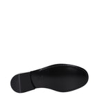 Versace Gray Leather Slip-On Loafers