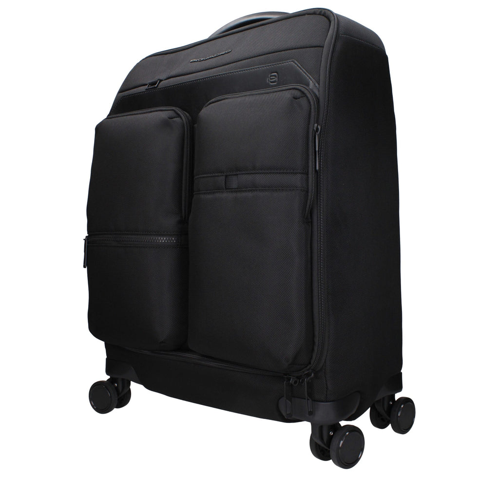 Piquadro Black Fabric Luggage And Travel