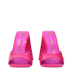 The Attico Pink Leather Platform Sandals