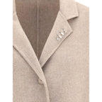 Ermanno Scervino Beige Wool Coat