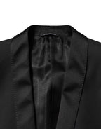 Dolce & Gabbana Black Wool Men Single Breasted 2 Piece Suit