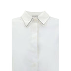 Brunello Cucinelli White Cotton Dress Shirt