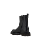 Brunello Cucinelli Black Calf Leather Bos Taurus Ankle Boots