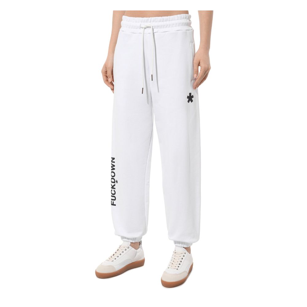 Comme Des Fuckdown White Cotton Women Pants