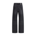 Versace Black Cotton Relaxed Fit Jeans