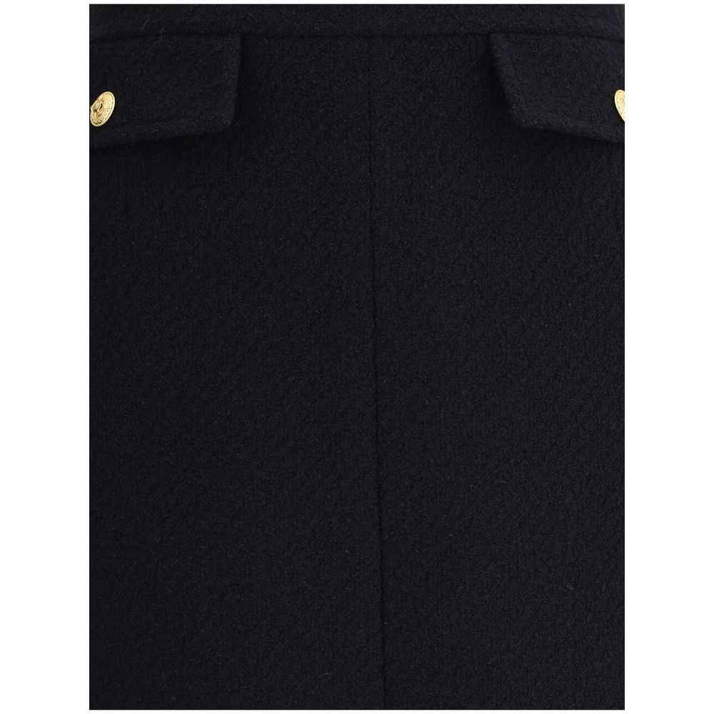 Chloé Black Wool Midi Skirt