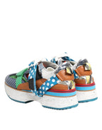 Dolce & Gabbana Multicolor Leather Low Top Sneakers Shoes