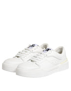 Dolce & Gabbana White Miami Leather Low Top Sneakers Shoes
