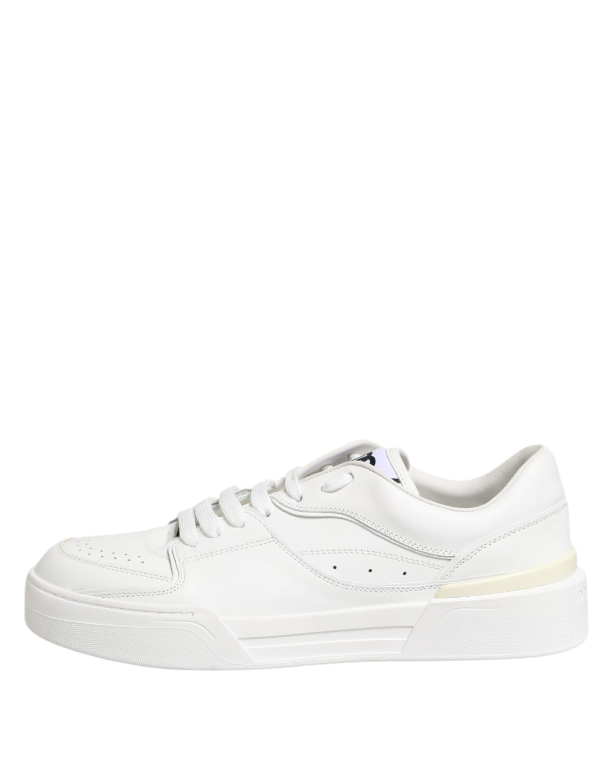 Dolce & Gabbana White Miami Leather Low Top Sneakers Shoes