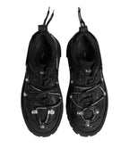 Dolce & Gabbana Black Low Top Lace Up Trekking Sneakers Shoes